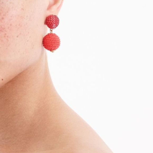 NWT J.Crew Sequin and bead ball-drop fiery sunset - Picture 2 of 4